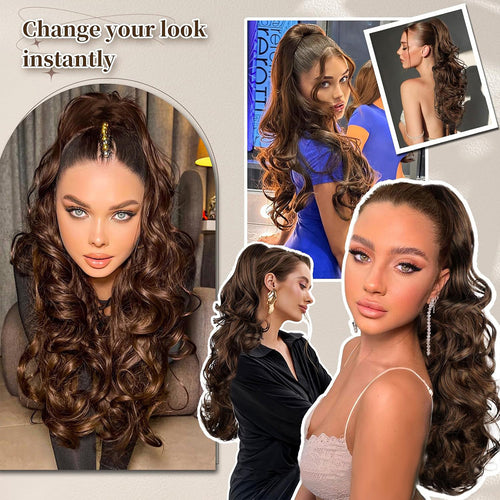 ✨ Now 40% OFF⚡Clip-in Big Wavy Ponytail Extension