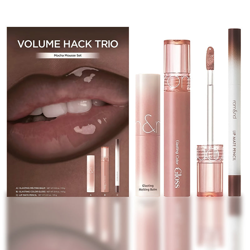 🔥LIP VOLUME HACK TRIO (3 Shades, Lip Mate Pencil & Melting Balm & Color Gloss)